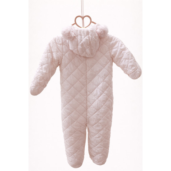 First Impressions Other - First Impressions Baby 18M Quilted Bunting Suit Hooded Soft Pink Winter Soft